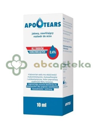 ApoTears 0,4% krople do oczu 10 ml | DATA WAŻNOŚCI 31.03.2025