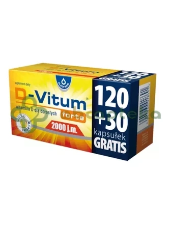 D-Vitum Forte 2000 j.m., 150 kapsułek