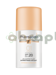 Pharmaceris F, delikatny fluid intensywnie kryjący, 01 Ivory, SPF 20, 30 ml