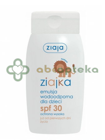 Ziaja Ziajka, emulsja wodoodporna dla dzieci, SPF 30, 125 ml