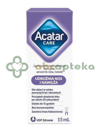 Acatar Care, aerozol do nosa, 15 ml