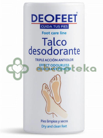 Deofeet, dezodorujący talk do stóp, 100 ml 