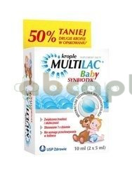 Multilac Baby, krople dla dzieci od 2 miesiąca, 2 x 5 ml | DATA WAŻNOŚCI 28.02.2026