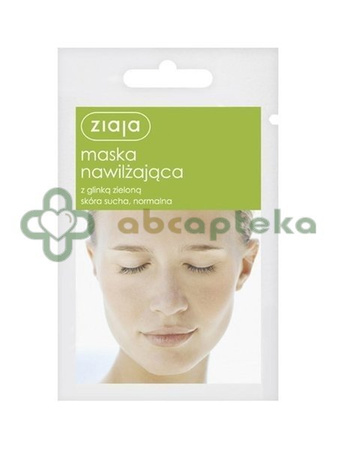 Ziaja maska nawilżająca z glinką zieloną 7 ml | DATA WAŻNOŚCI  31.01.2026
