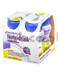 Nutridrink Multi Fibre o smaku waniliowym, 4 x 125 ml,