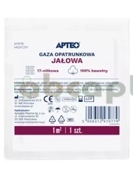 Gaza opatrunkowa jałowa, 1 m2 APTEO ,         1 sztuka