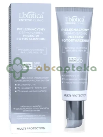 L'biotica, Estetic Clinic, MULTI Protection, Pielęgnacyjny dermo zabieg krem dzień SPF50, 35 ml