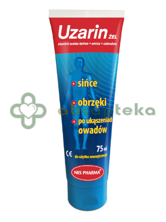 Uzarin, żel na urazy, siniaki, opuchliznę, 75 ml