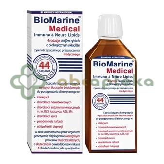 BioMarineMedical Immuno&Neuro Lipds - 4 rodzaje olejów rybich o biologicznym składzie, 200ml