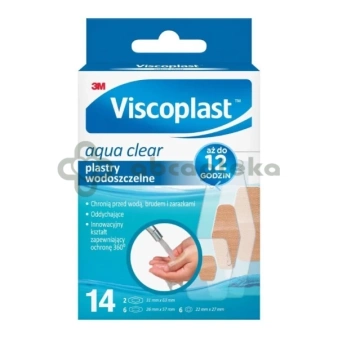 Viscoplast Aqua Clear, plastry wodoszczelne, 14 sztuk