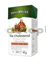 Zioła Mnicha, polecane Na Cholesterol, zioła do zaparzania w saszetkach, 20 saszetek po 2 g