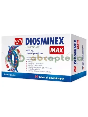 Diosminex Max, 1000 mg, 60 tabletek