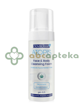 Novaclear Atopis Face & Body Cleansing Foam, pianka do mycia twarzy i ciała, 150 ml