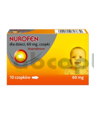 Nurofen dla dzieci, 60 mg, 10 czopków