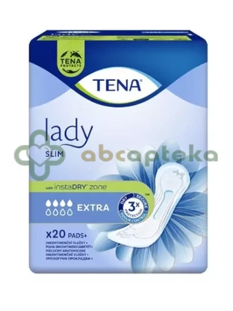 TENA Lady Slim Extra, wkładki anatomiczne dla kobiet, 20 sztuk