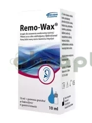 Remo-Wax, krople do usuwania woskowiny usznej, 10 ml + gumowa gruszka