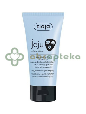 Ziaja jeju młoda skóra czarna maska do twarzy 50 ml
