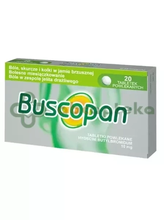 Buscopan 10 mg, 20 tabletek powlekanych