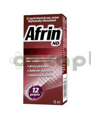 Afrin ND 0,5 mg/ml, aerozol do nosa, 15 ml