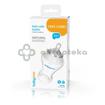 Babyono Natural Nursing, butelka antykolkowa, 260 ml