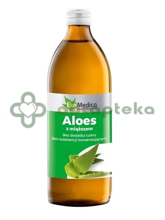 EkaMedica Aloes z miąższem, sok, 500 ml