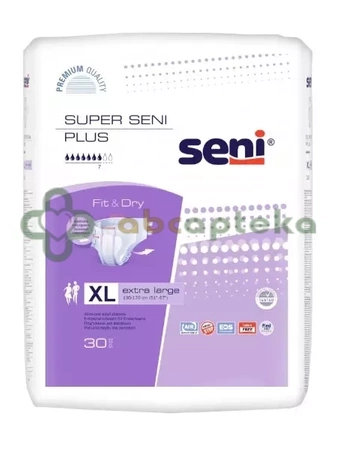 Seni Super Plus, pieluchomajtki, rozmiar XL, 30 sztuk