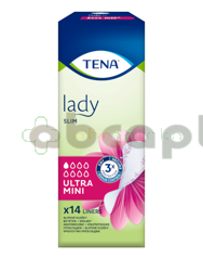 TENA Lady Slim Ultra Mini, Wkłady anatomiczne dla kobiet, 14 sztuk