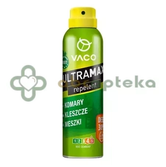 Vaco Ultramax, spray na komary, kleszcze i meszki, DEET 30%, 170 ml