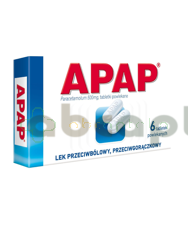 Apap, 500 mg, 6 tabletek