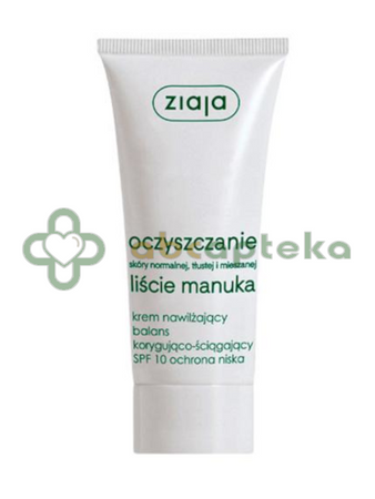 Ziaja Oczyszczanie, Liście Manuka, krem nawilżający, 50 ml