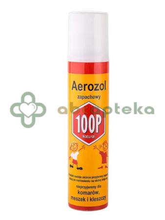 100P aerozol zapachowy, spray na komary, meszki i kleszcze, 75 ml