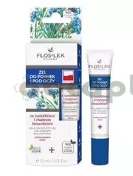 Flos-Lek, żel do powiek i pod oczy ze świetlikiem i chabrem bławatkiem, 15 ml