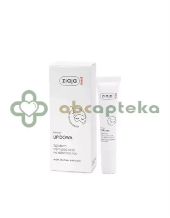 Ziaja Med, kuracja lipidowa, fizjoderm krem pod oczy na dzień i na noc, 15 ml | DATA WAŻNOŚCI 31.07.2026