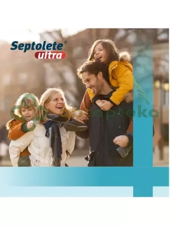 Septolete Ultra o smaku eukaliptusowym, 16 pastylek