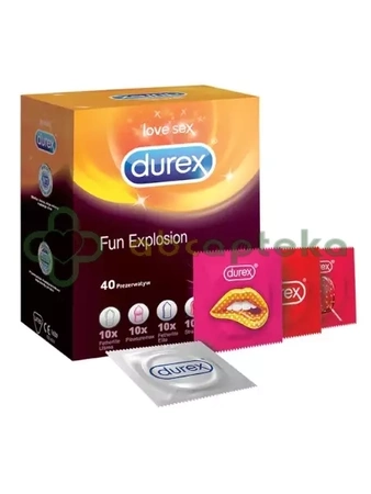 Durex Fun Explosion, prezerwatywy, 40 sztuk