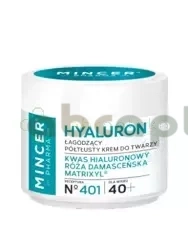 Mincer Pharma Hyaluron, łagodzący półtłusty krem do twarzy 40+, 50 ml