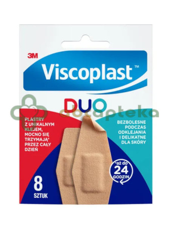 Viscoplast Dou, plastry elastyczne z opatrunkiem, 8 sztuk