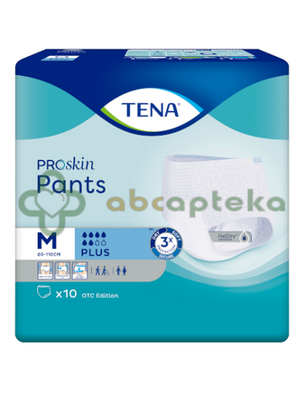 TENA Pants ProSkin Plus, Majtki chłonne rozmiar M, 10 sztuk