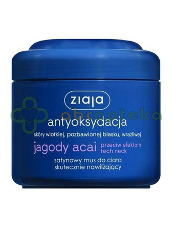 Ziaja Jagody Acai satynowy mus do ciała skutecznie nawilżający 200 ml