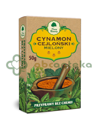 Dary Natury, Cynamon Cejloński mielony bez glutenu, 50 g