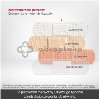 Skin Aid zestaw plastrów uniwersalnych, 24 sztuki