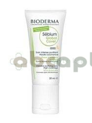 BIODERMA SEBIUM GLOBAL COVER, Koloryzujący krem przeciwtrądzikowy z punktowym korektorem, 30 ml