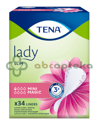 TENA Lady Slim Mini Magic, Wkłady anatomiczne dla kobiet, 34 sztuk