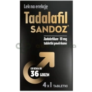 Tadalafil Sandoz 10 mg, 4 tabletki