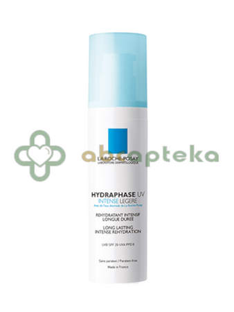 La Roche-Posay, Hydraphase UV Intense Legere, krem intensywnie nawilżający o lekkiej konsystencji, 50 ml