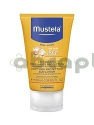 Mustela Sun, mleczko przeciwsłoneczne do twarzy i ciała, od 1 dnia życia, SPF50 +, 100 ml