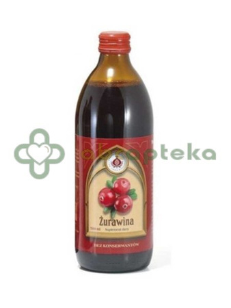 Bonifraterski sok z owoców żurawiny, z dodatkiem witaminy C, 500 ml | DATA WAŻNOŚCI 30.09.2026