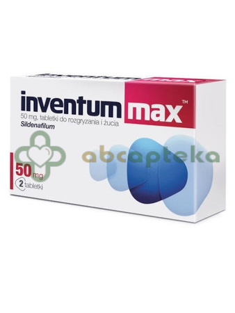 Inventum Max 50 mg, 2 tabletki do rozgryzania i żucia