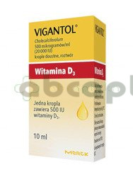 Vigantol, 20.000 j.m./ ml, krople doustne, 10 ml