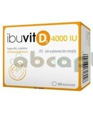 Ibuvit D3, 4000 IU, 60 kapsułek